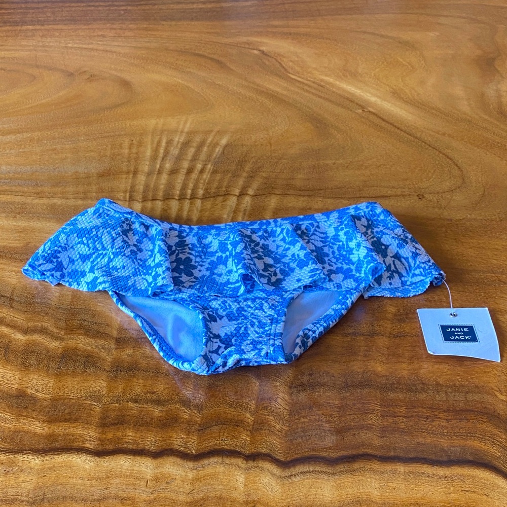 Janie and Jack Floral Blue swimsuit bottoms